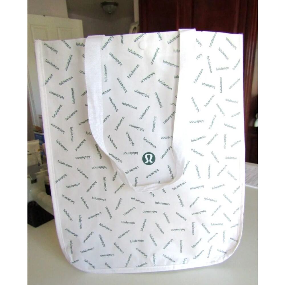 New Lululemon White Reusable Recyclable Large Shopping Tote